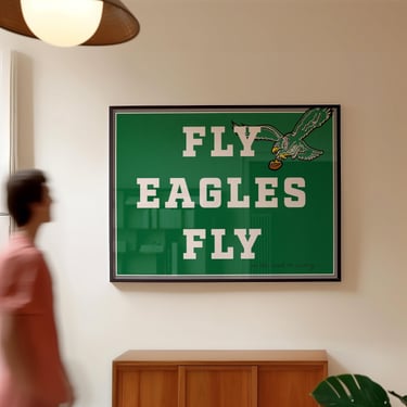 Philadelphia Eagles Fight Song Print Poster, DIGITAL DOWNLOAD only, Kelly Green, Fly Eagles Fly, Superbowl, Printable and Frameable Sizes 