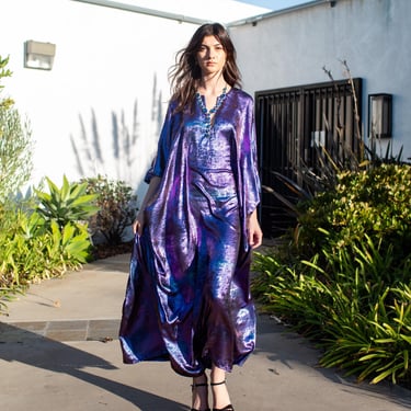 Goddess Waist Caftan in Amethyst Sheen 