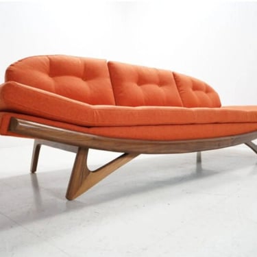 Gondola Style Sofa- Wood Trim ( Custom order for ckaslan ) 