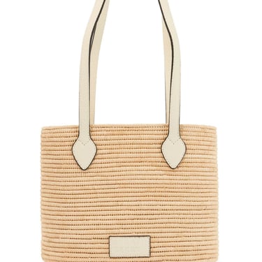 Strathberry Large Vanilla Raffia Basket Bag With Leather Finishes Women