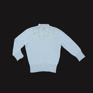 1950s Lily Of The Valley pullover sweater 