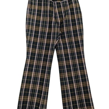 Plan C - Green Plaid Straight Leg Dress Pants Sz 8