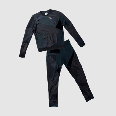 black  'all-over reroll' bundle (sweatshirt + jogger)