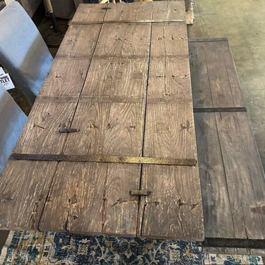 Rustic Wood Metal Table