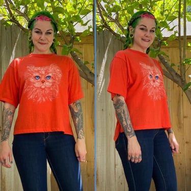 Vintage 1980’s Orange Cat Shirt 