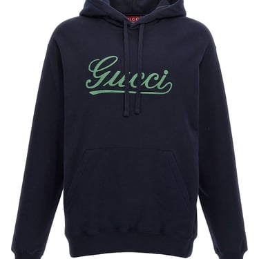 Gucci Men Logo Embroidery Hoodie