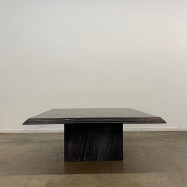 Stacked Edges Marble Coffee Table in Black 