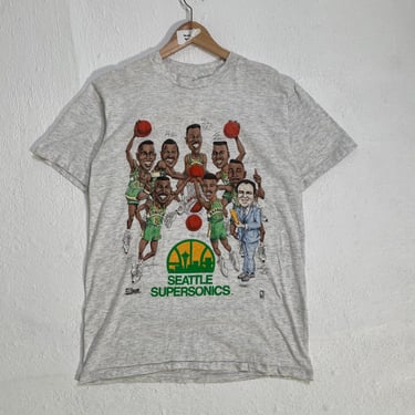 Vintage Seattle Supersonics Big Head Salem T-Shirt Sz. M