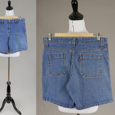 Vintage Levi's 550 Jean Shorts - 32 33 34 waist mid-rise - Blue Cotton Denim - Vintage Y2K 