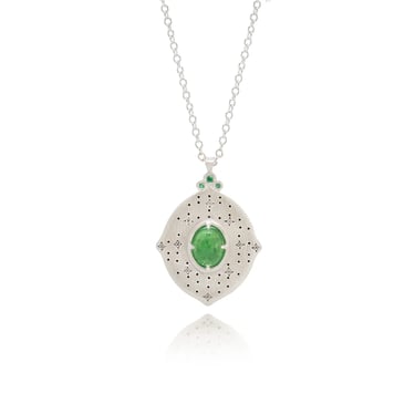 OOAK Tsavorite Garnet Pendant - Sterling Silver