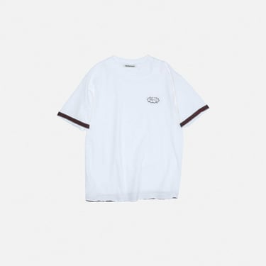 White Contrast Layer T-Shirt