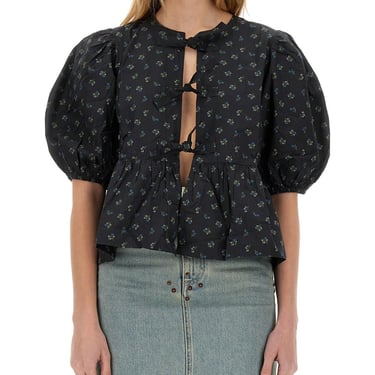 Ganni Women Poplin Blouse