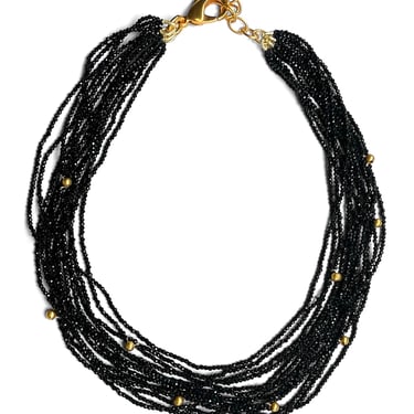 Black Spinel Faceted Necklace