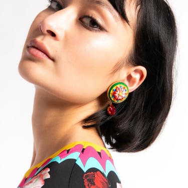 DOLCE & GABBANA Motif Clip On Earrings