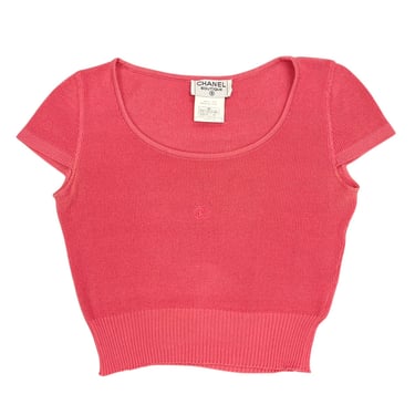 Chanel Dark Pink Ribbee Crop Top