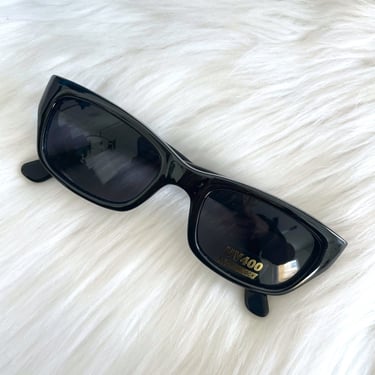 Vintage 90s Square Translucent Blue Sunglasses 