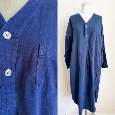 Vintage 1980s Cotton Flannel Nightgown / S/M 