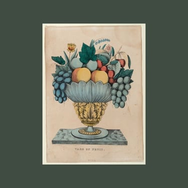 Table of Fruit Lithograph -- Fruit Print -- Antique Fruit Lithograph -- Digital Print -- Drawing of Fruit -- Antique Food Art -- Food Art 