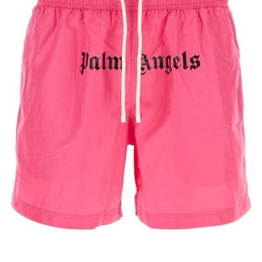 Palm Angels Man Fuchsia Polyester Swimming Shorts