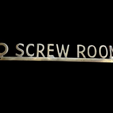 To Screw Room Sign