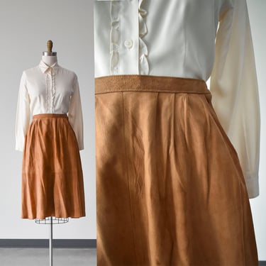 Vintage Brown Suede Skirt 
