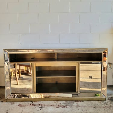 Contemporary Mirrored Media Console