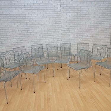 Vintage Niall O`Flynn for Spectrum Rascal Metal Outdoor Chairs - Set of 12