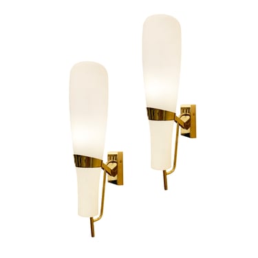 Large Stilnovo Sconces, Italy, 1960s-4 Available