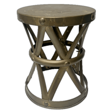 Vintage Brass Tabouret Stool/Accent Table