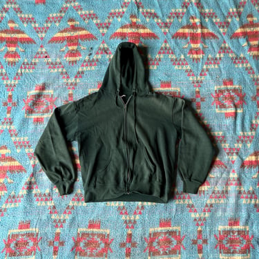 Vintage 1980s Bassett Walker Zip Up Hooded Sweatshirt 