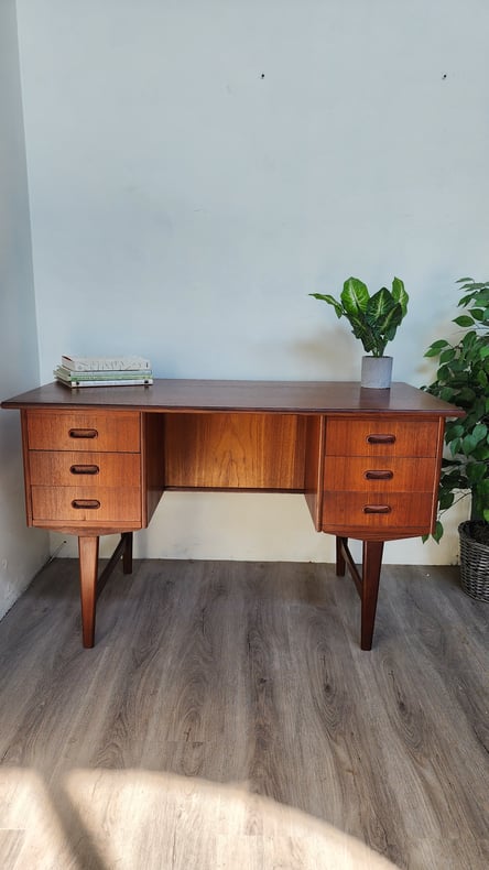 Danish Teak Petite Desk with Cubby 0724004