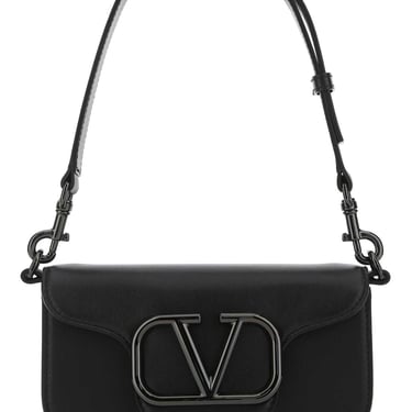 Valentino Garavani Men Black Leather Locã² Shoulder Bag