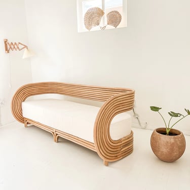 Modern Rattan Loveseat - The Barcelona - Preorder for a Tentative August 2022 Arrival 