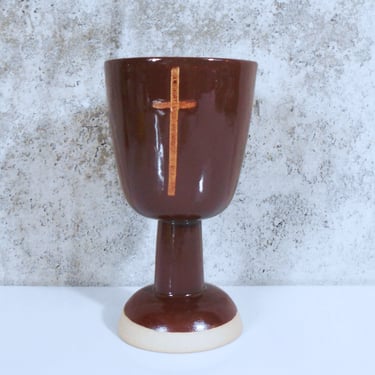 Martz Marshall Studios Ceramic Prayer Cup / Chalice / Goblet with Blessing Rites Booklet 