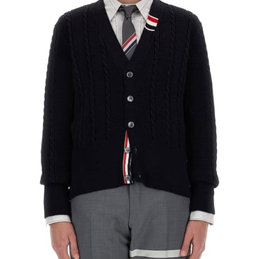 Thom Browne Men Wool Cardigan