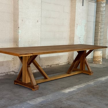 Outdoor dining table, farmhouse table, picnic table, trestle table 