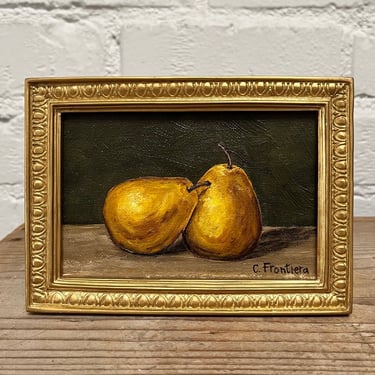 Framed Pears Still Life •  5&quot; x 7&quot;