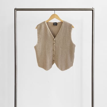 Oatmeal Knit Sweater Vest