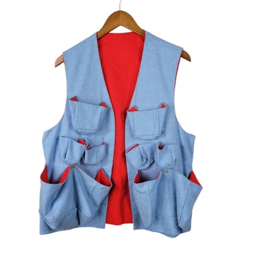 Vintage 90's CK Blue Denim Vest / 1990's Cut Off Sleeve