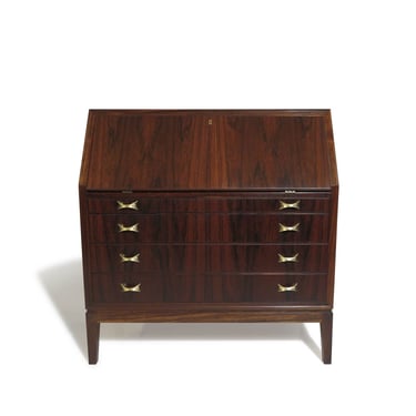 1950's Brazilian Rosewood Danish Secretary Desk