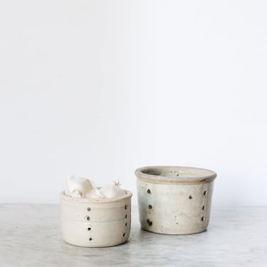 Pair of Vintage Cheese Pots