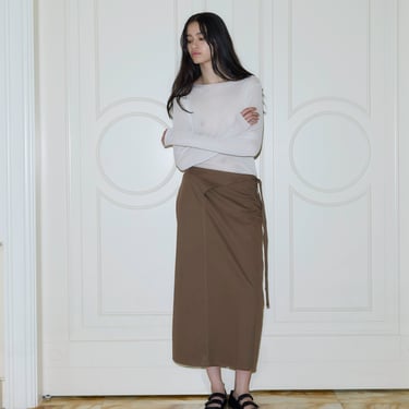 Deiji Studios | Crossover Skirt in Carob *presale*