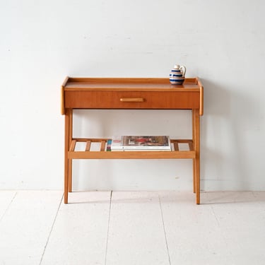 Vintage Scandinavian Teak Nightstand with Drawer, 1960s 
