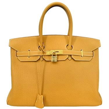 Hermes 2005 Natural Fjord Birkin 35 Handbag