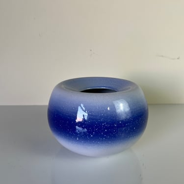 Vintage Blue Glaze Decorative Ceramic Vase 