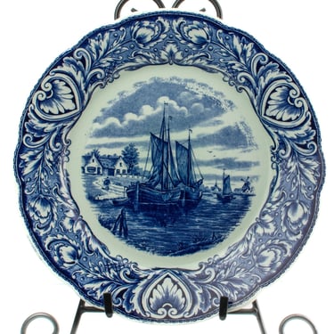 Table Decor for Dining Room | Treat Yourself and Guests to Unique Dutch Blue Transferware Plates | Classic Country Scene for Farmhouse Decor 