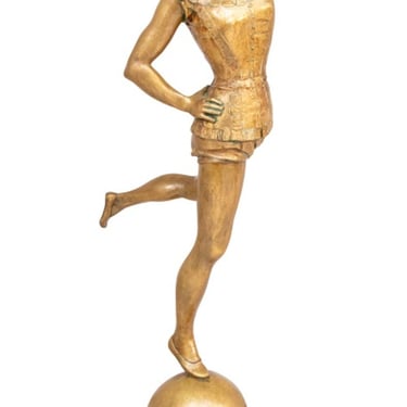 Achille Chainaye &quot;Dancer&quot; Gilt Bronze Sculpture