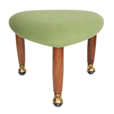 Trifecta Upholstered Stool On Ball Castors by Adrian Pearsall for Craft Associates