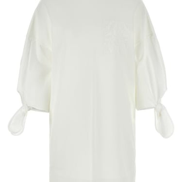 Max Mara Woman White Stretch Nylon Blend Agora T-Shirt Mini Dress