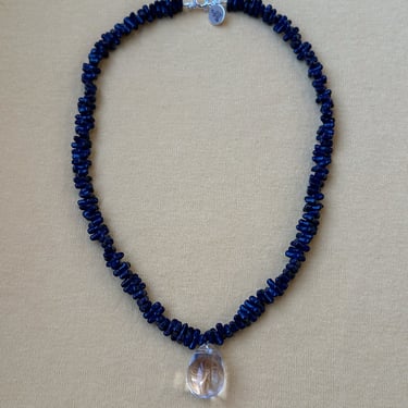 CORAIL NECKLACE IN BLUE/CLEAR